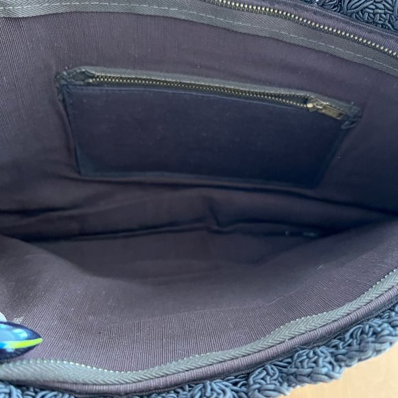 Very unique vintage woven brown clutch from the 1960s - Picture 5 of 5